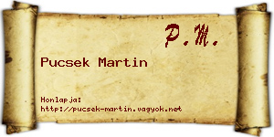 Pucsek Martin névjegykártya